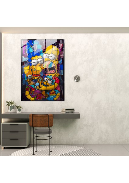 Kaleydoskop Simpson Cam Tablosu - Çağdaş Modern Sanat Stili modelleri
