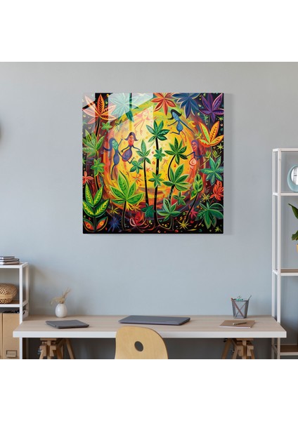 Capricious Weed Glass Print - Duvar Dekorasyonu Cam Sanatı fiyatları
