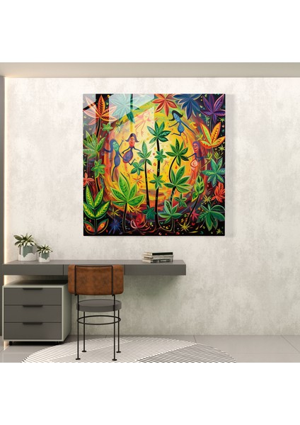Capricious Weed Glass Print - Duvar Dekorasyonu Cam Sanatı modelleri