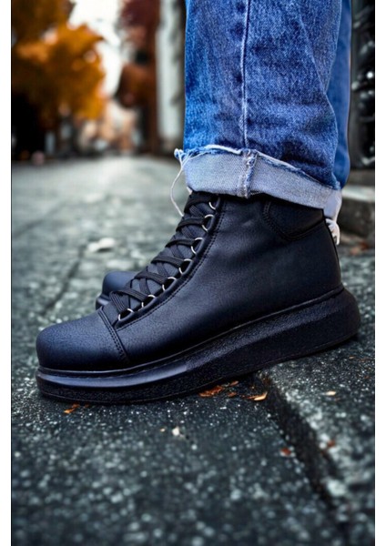 Erkek Bağcıklı Bot Siyah MN258