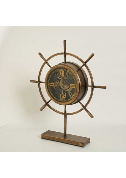 Vitale Metal Gemici Duvar Saati 47*53*8 cm AK.JI0041