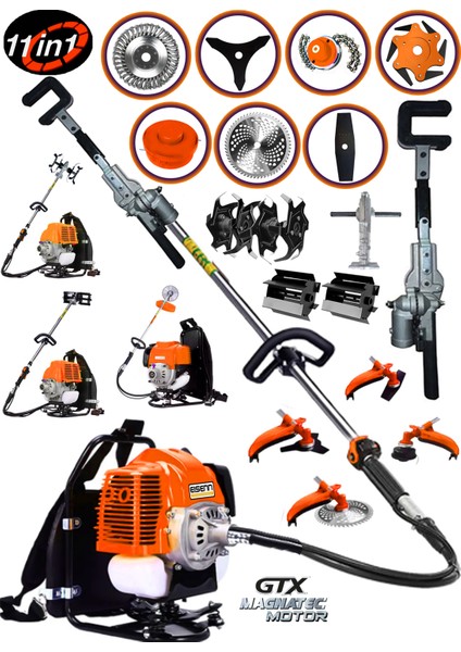 Eısenn New Sitil Özel Set Sırt Tırpan + Çapalama Seti + Zeytin Toplama 12 Parça Full Set