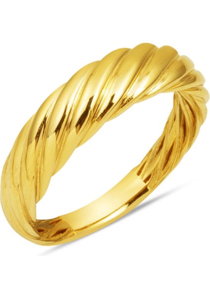 Burgulu 14 Ayar Altın Yüzük