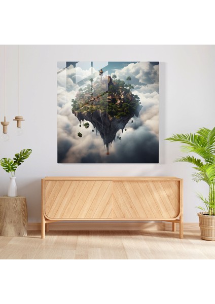 Skyward Köyü Cam Tablo - Köy Asılı Köy Cam Duvar Sanatı modelleri