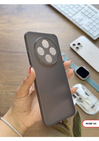 Redmi 14C Uyumlu Süper Ince Mat Ultra Thin Silikon Kılıf
