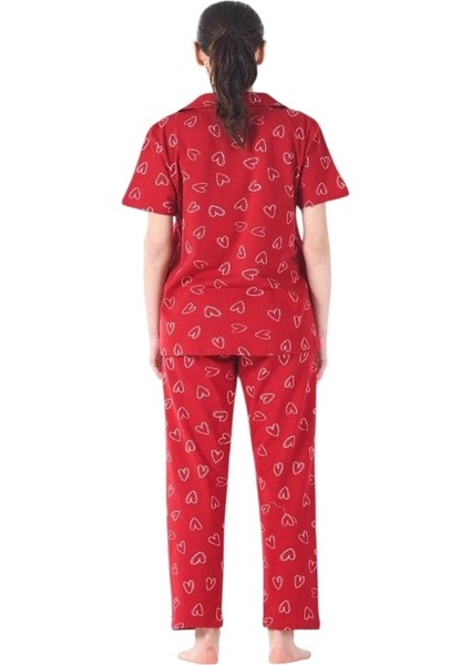 Kalpli Desen Önden Düğmeli Bayan Pijama Takım fiyatları