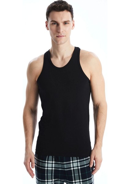 Lc Waıkıkı Siyah U Yaka Penye Erkek Atlet 2'li indirimleri