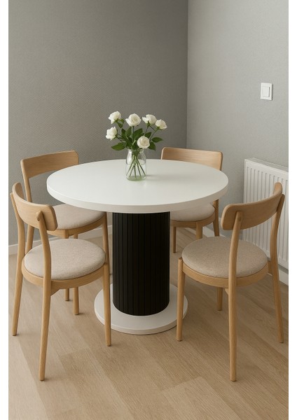 Güneş Model 90 Çaplı 75 cm Yükseklikli (36MM Kalın Kenarlı) (Sandalye Yok) Yuvarlak Yemek Masası fiyatları