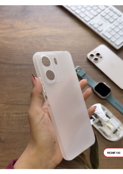 Redmi 13C Uyumlu Süper Ince Mat Ultra Thin Silikon Kılıf