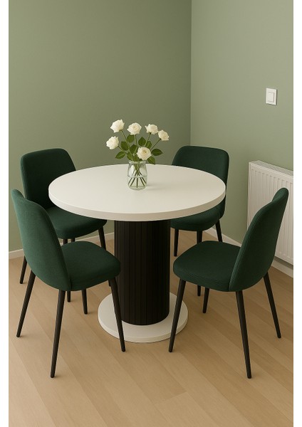 Güneş Model 90 Çaplı 75 cm Yükseklikli (36MM Kalın Kenarlı) (Sandalye Yok) Yuvarlak Yemek Masası modelleri