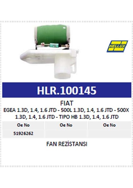 Fan Rezistansı Fıat Egea 1.3d, 1.4, 1.6 Jtd - 500L modelleri