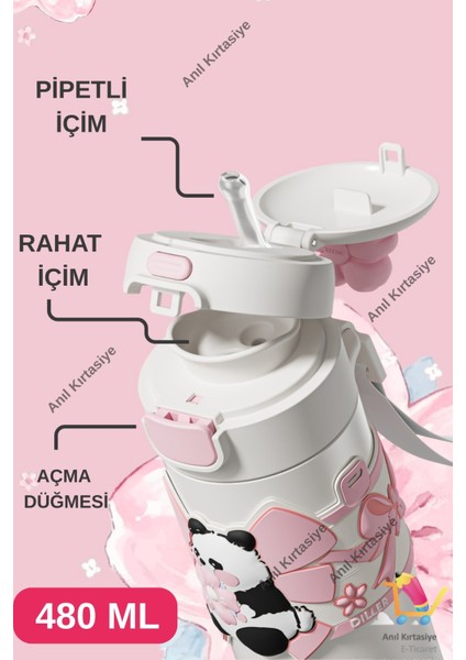 Diller 480 ml Çift Kullanım Pipetli & Rahat Içim Bilek Askılı Termos fiyatları