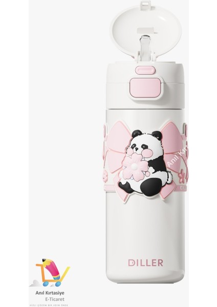 Diller 480 ml Çift Kullanım Pipetli & Rahat Içim Bilek Askılı Termos modelleri