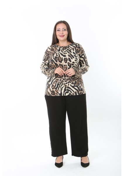 Kadın Desenli Likralı Yünlü Viskon Bluz indirimleri