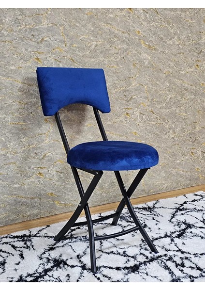 Siyah Boyalı Katlanır Tabure - Kamp Sandalyesi - Sandalye - Mutfak Taburesi - Tabure Mavi Renk 36 x 80 Boyut/ebat fiyatları