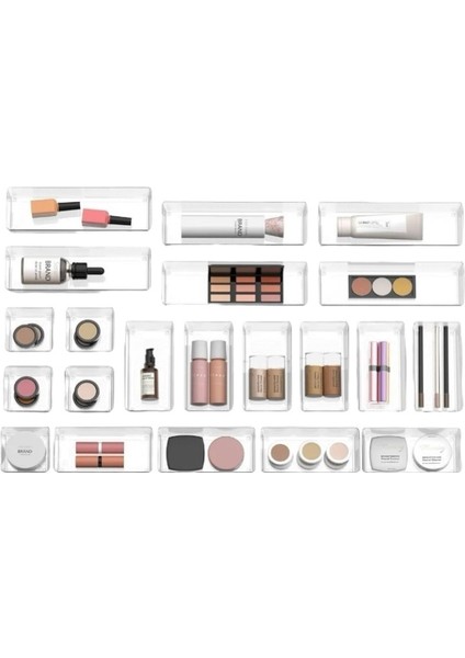 6'lı Modüler Set Çekmece Içi Düzenleyici Makyaj, Banyo, Mutfak ve Ofis modelleri