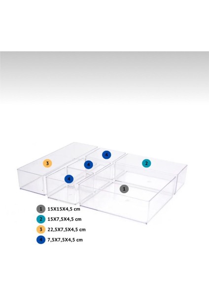6'lı Modüler Set Çekmece Içi Düzenleyici Makyaj, Banyo, Mutfak ve Ofis fırsatları