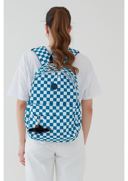 Unisex Su Geçirmez Damalı Kumaş Ortaokul, Lise, Okul Sırt Çantası , Anahtarlık Hediyeli Bergamo