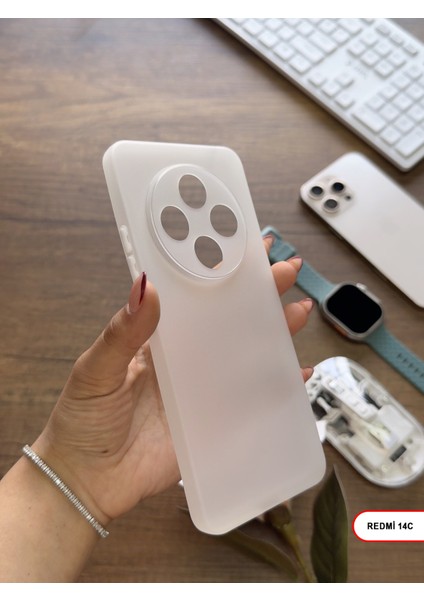 Redmi 14C Uyumlu Süper Ince Mat Ultra Thin Silikon Kılıf
