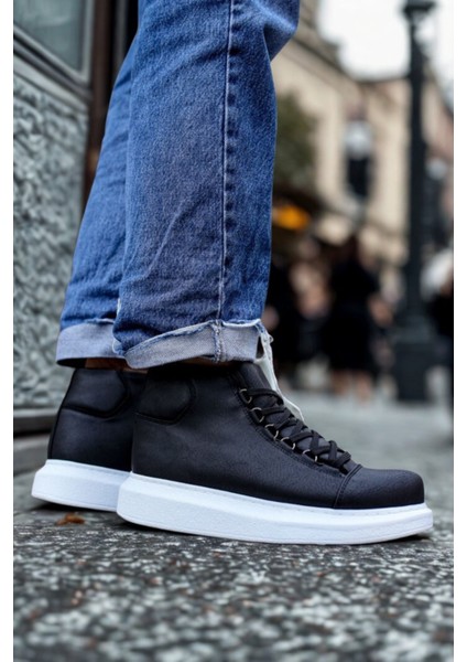 Erkek Bağcıklı Bot Siyah/beyaz MN258 fiyatları