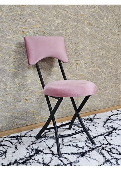 Siyah Boyalı Katlanır Tabure - Kamp Sandalyesi - Sandalye - Mutfak Taburesi - Tabure Pembe Renk 36 x 80 Boyut/ebat fiyatları