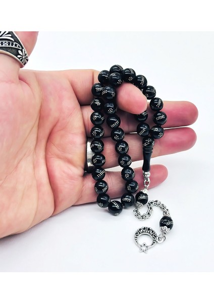 Gümüş Işlemeli Gürcistan Oltu Taşı Tesbih fırsatları