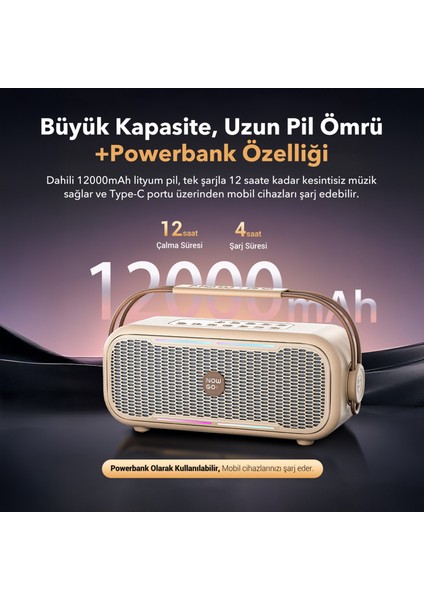 NowGo C2 60W Taşınabilir RGB Bluetooth Hoparlör IPX4 Parti Speaker Yeşil fırsatları