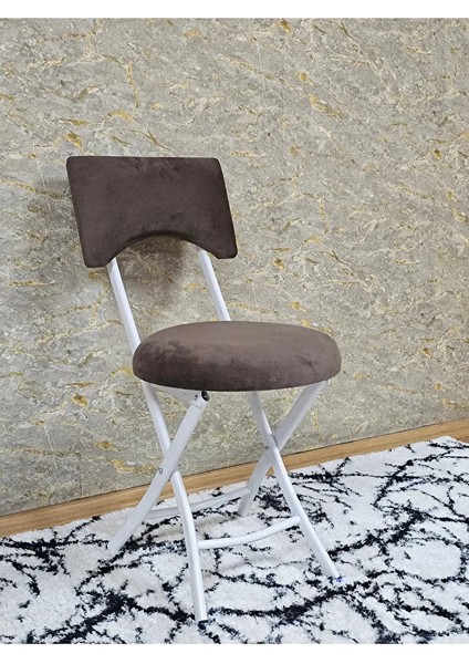 Beyaz Boyalı Katlanır Tabure - Kamp Sandalyesi - Sandalye - Mutfak Taburesi - Tabure Kahverengi Renk 36 x 80 Boyut/ebat fiyatları