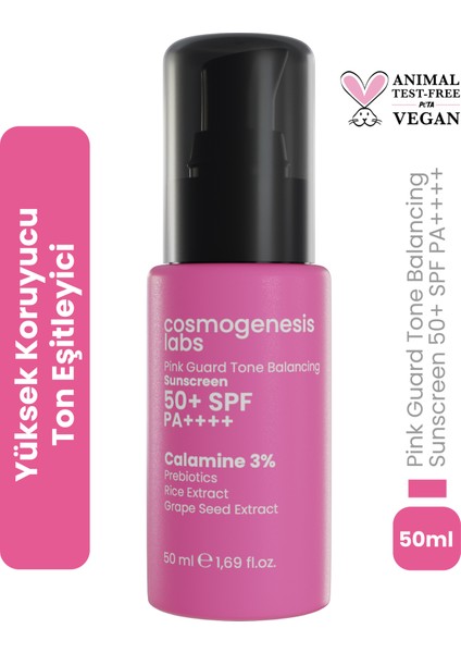 Pembe Yüz Güneş Kremi 50ML - Su Bazlı Spf 50 Ultra Koruyucu Ton Eşitleyici Vegan (Hassas Ciltler)