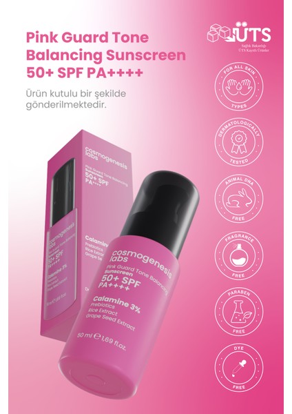 Pembe Yüz Güneş Kremi 50ML - Su Bazlı Spf 50 Ultra Koruyucu Ton Eşitleyici Vegan (Hassas Ciltler) indirimleri