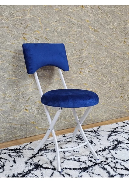 Beyaz Boyalı Katlanır Tabure - Kamp Sandalyesi - Sandalye - Mutfak Taburesi - Tabure Mavi Renk 36 x 80 Boyut/ebat fiyatları