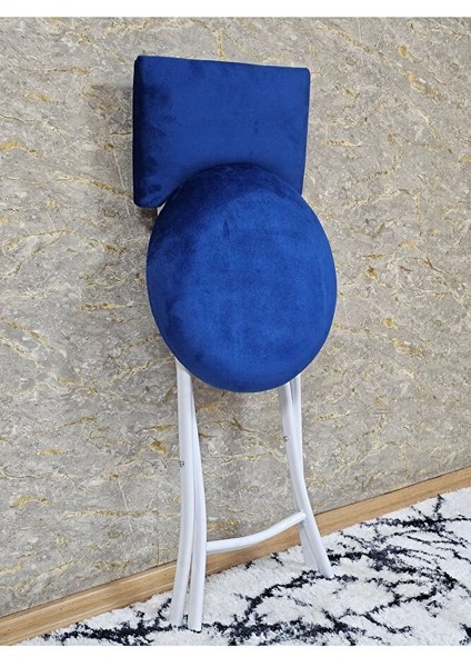 Beyaz Boyalı Katlanır Tabure - Kamp Sandalyesi - Sandalye - Mutfak Taburesi - Tabure Mavi Renk 36 x 80 Boyut/ebat fırsatları