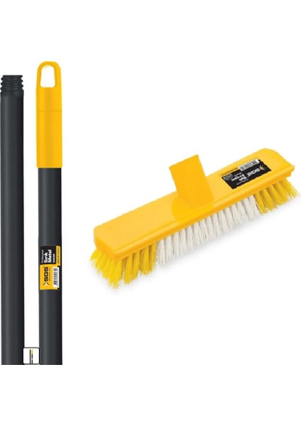 Profesyonel Halı Fırçası + 1,2 M Metal Sabit Sırık | Dayanıklı ve Ergonomik Temizlik Seti