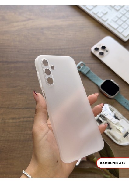 Samsung Galaxy A15 Uyumlu Süper Ince Mat Ultra Thin Silikon Kılıf