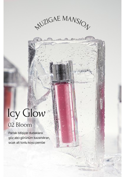 Uzun Süre Parlak Görünüm Sunan Lip Gloss MUZIGAE MANSION Icy Glow (02 Bloom) fiyatları