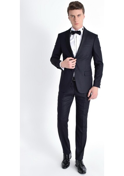 052 Slim Fit Lacivert Black Takım Elbise