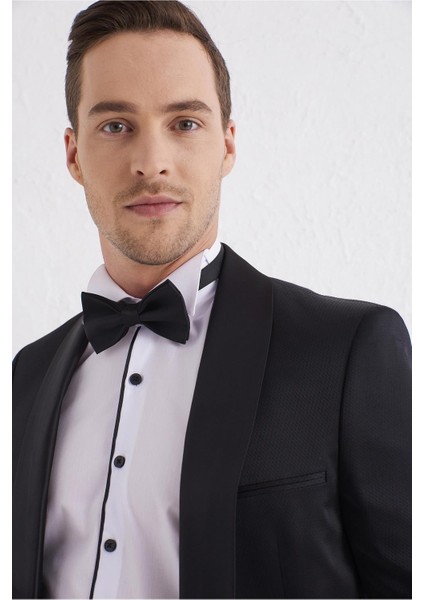 056 Slim Fit Siyah Black Takım Elbise