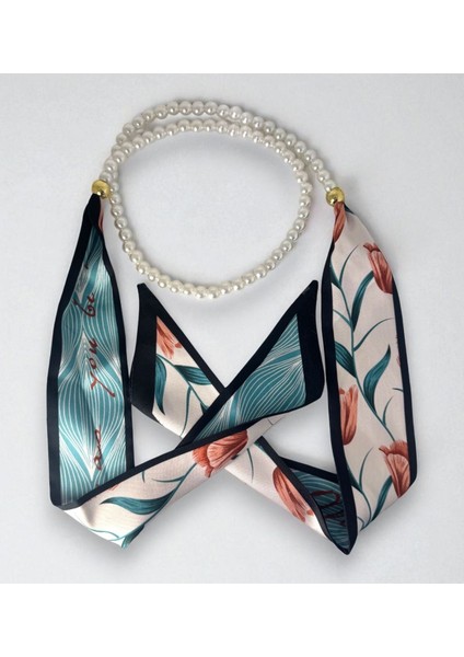 Desenli Inci Detaylı Fular, Kolye, Kemer Çok Amaçlı Kullanım modelleri