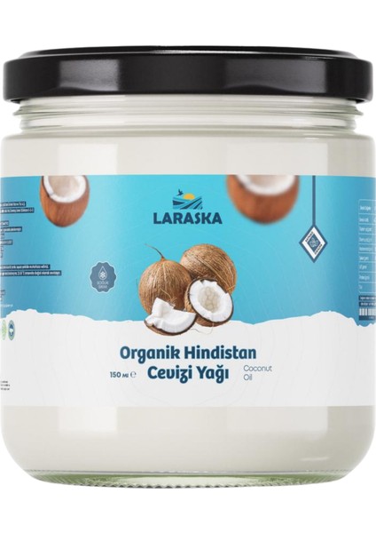Organik Hindistan Cevizi Yağı 150ML Soğuk Sıkım - Organic Coconut Oil