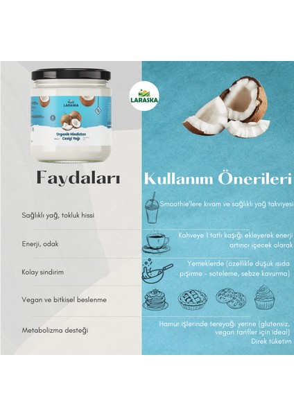 Organik Hindistan Cevizi Yağı 150ML Soğuk Sıkım - Organic Coconut Oil modelleri