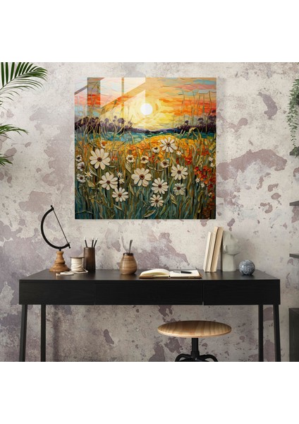 Vahşi Çiçek Mozaik - Cam Duvar Sanatı - Vahşi Çiçek Detaylı Tasarım Duvar Dekorasyonu Sanatsal Dokunuş modelleri