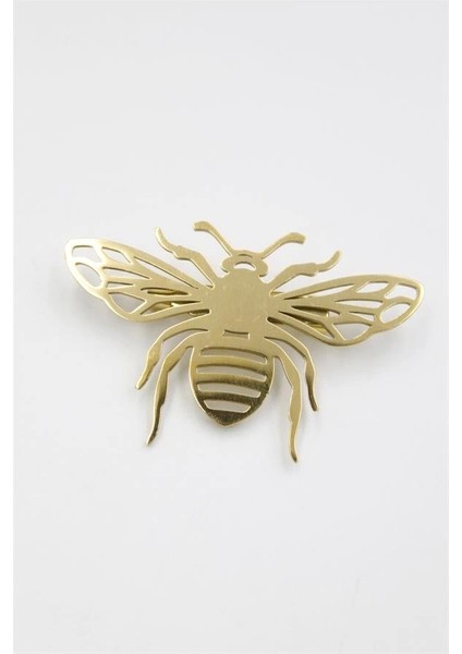 Çelik Arı Broş - Altın