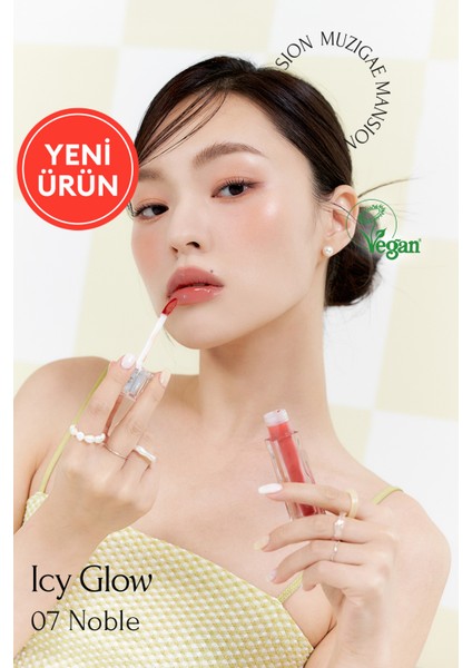 Uzun Süre Parlak Görünüm Sunan Lip Gloss MUZIGAE MANSION Icy Glow (07 Noble)
