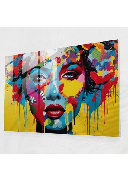 Dünya Haritası Ev Dekorasyonu - Cam Tablo Dünya Haritası 2 Modern Sanat