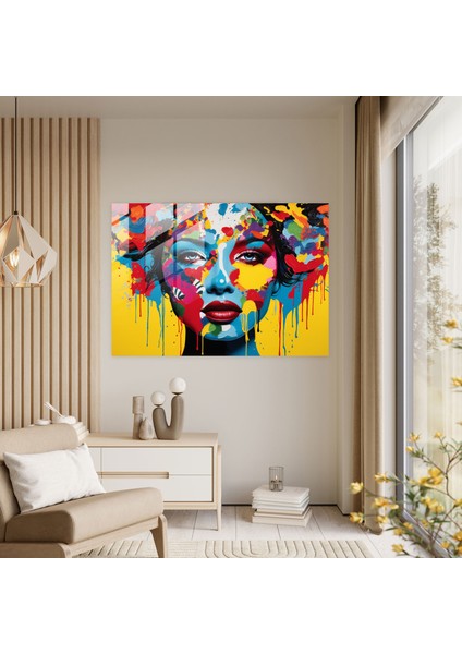 Dünya Haritası Ev Dekorasyonu - Cam Tablo Dünya Haritası 2 Modern Sanat fiyatları