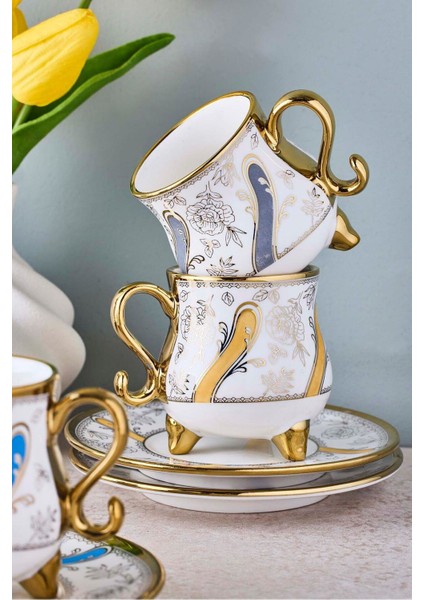 Ottoman 6 Kişilik Porselen Kahve Fincanı Takımı modelleri
