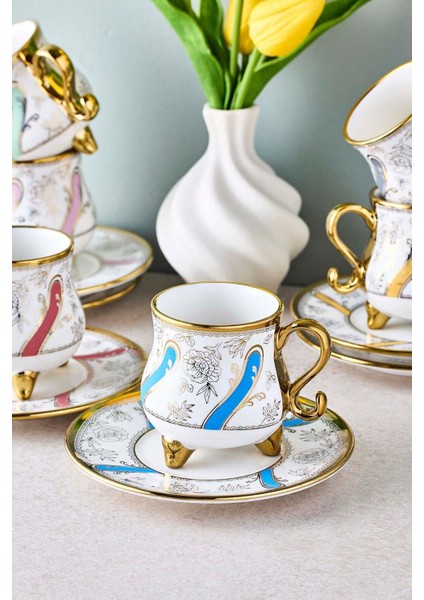 Ottoman 6 Kişilik Porselen Kahve Fincanı Takımı fırsatları