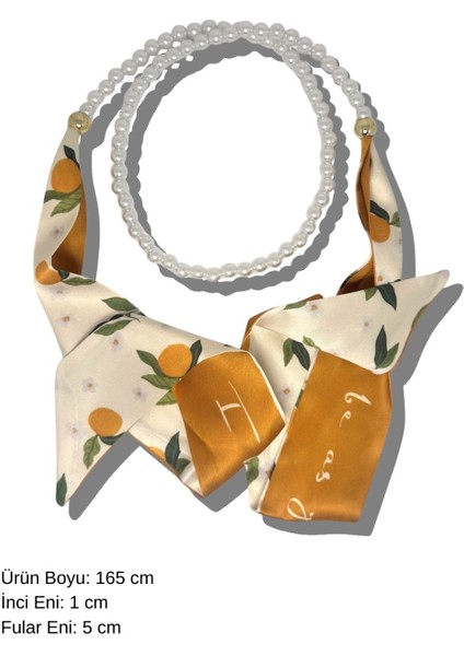 Desenli Inci Detaylı Fular, Kolye, Kemer Çok Amaçlı Kullanım fiyatları