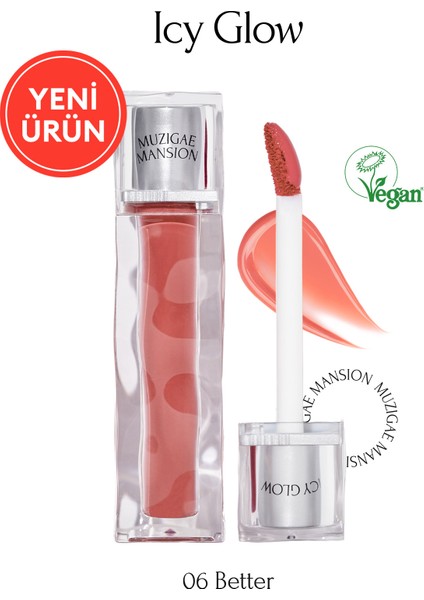 Uzun Süre Parlak Görünüm Sunan Lip Gloss MUZIGAE MANSION Icy Glow (06 Better)