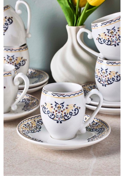 Mavişehir 6 Kişilik Porselen Kahve Fincanı Takımı modelleri